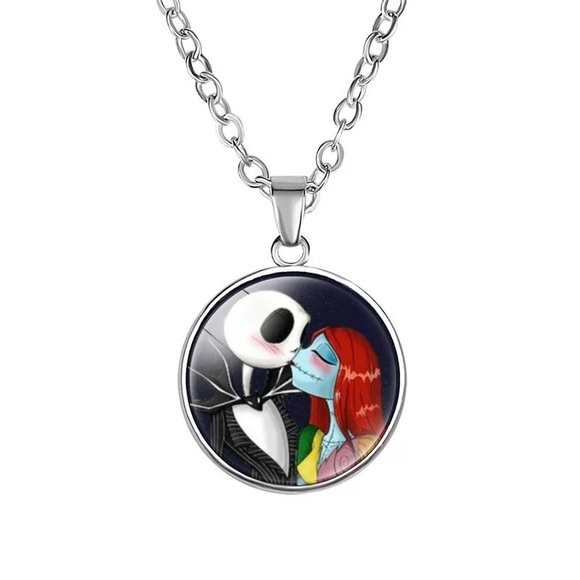 Nightmare Before Christmas Necklace Jack and Sally Meant to be. - Picture 11 of 12